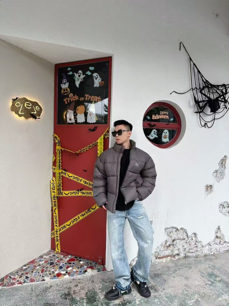 Oakley Grey Puffer Jacket UA Replica view