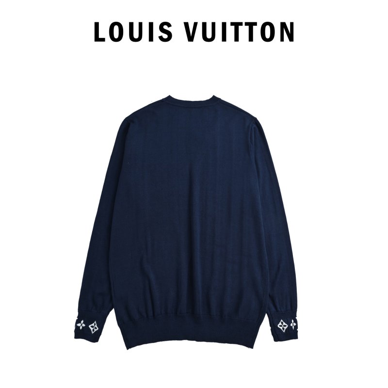 Louis Vuitton 25SS Monogram Jacquard Crewneck Sweater Navy view