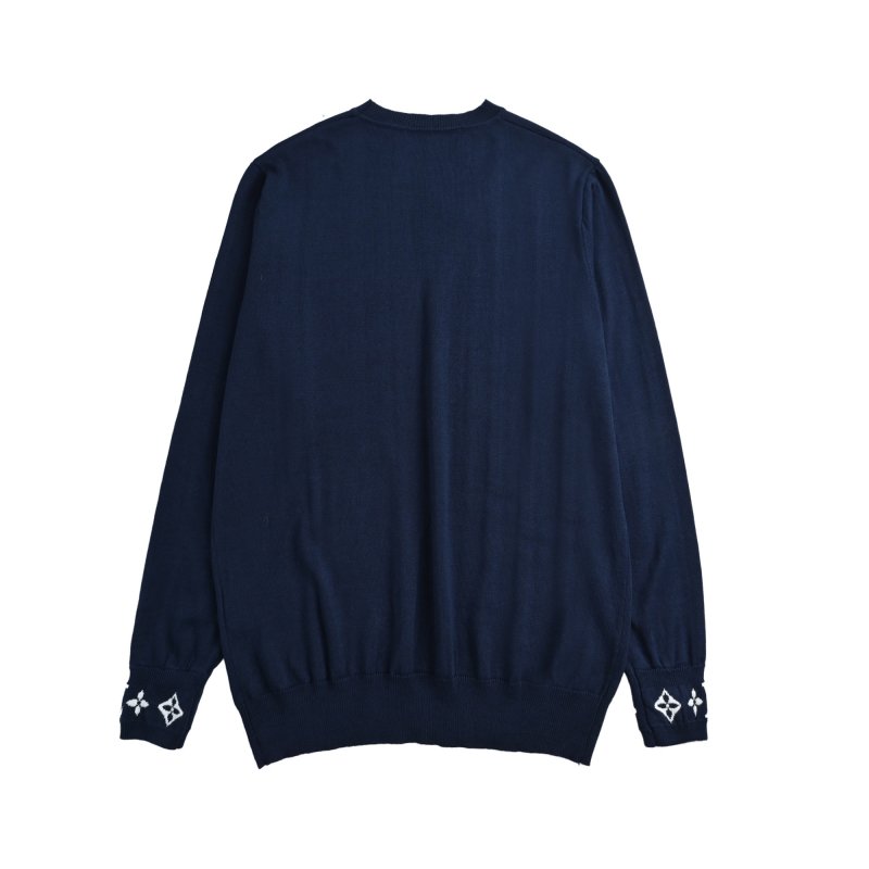 Louis Vuitton 25SS Monogram Jacquard Crewneck Sweater Navy view