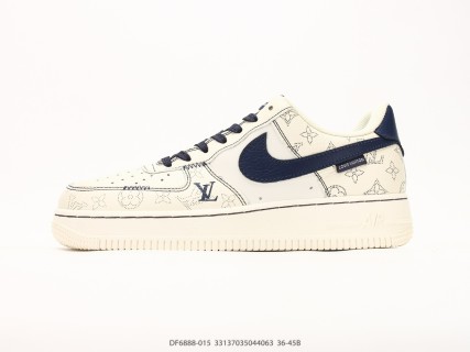 Nike Air Force 1 '07 LV8 Cream Navy Monogram Low