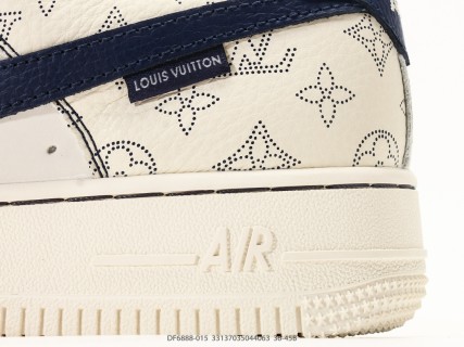 Nike Air Force 1 '07 LV8 Cream Navy Monogram Low view 7