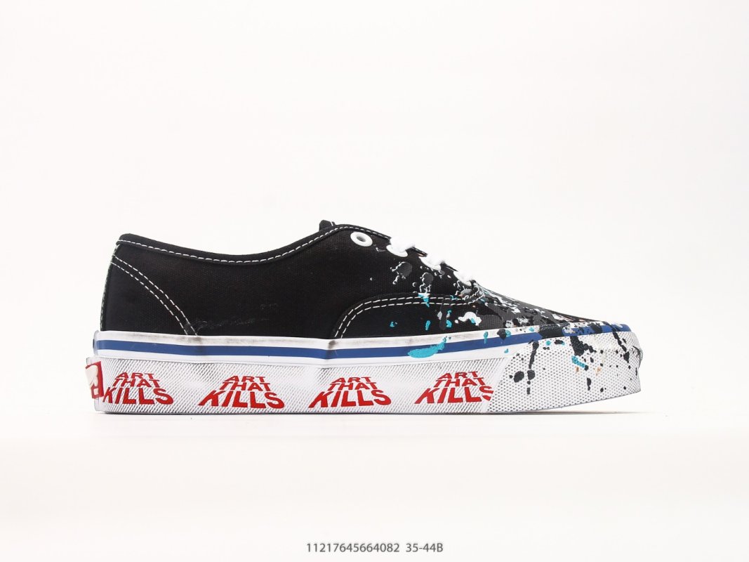 Vans original-style Low Black White Red Vulcanized Sneaker view