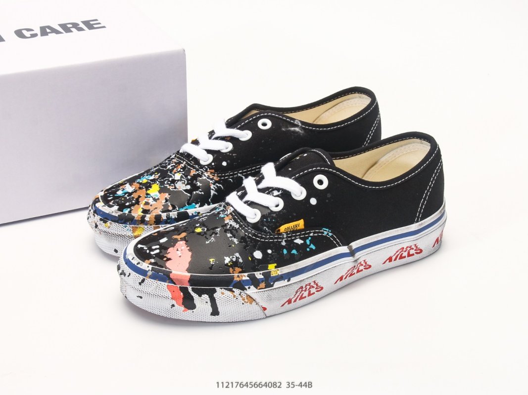 Vans original-style Low Black White Red Vulcanized Sneaker view