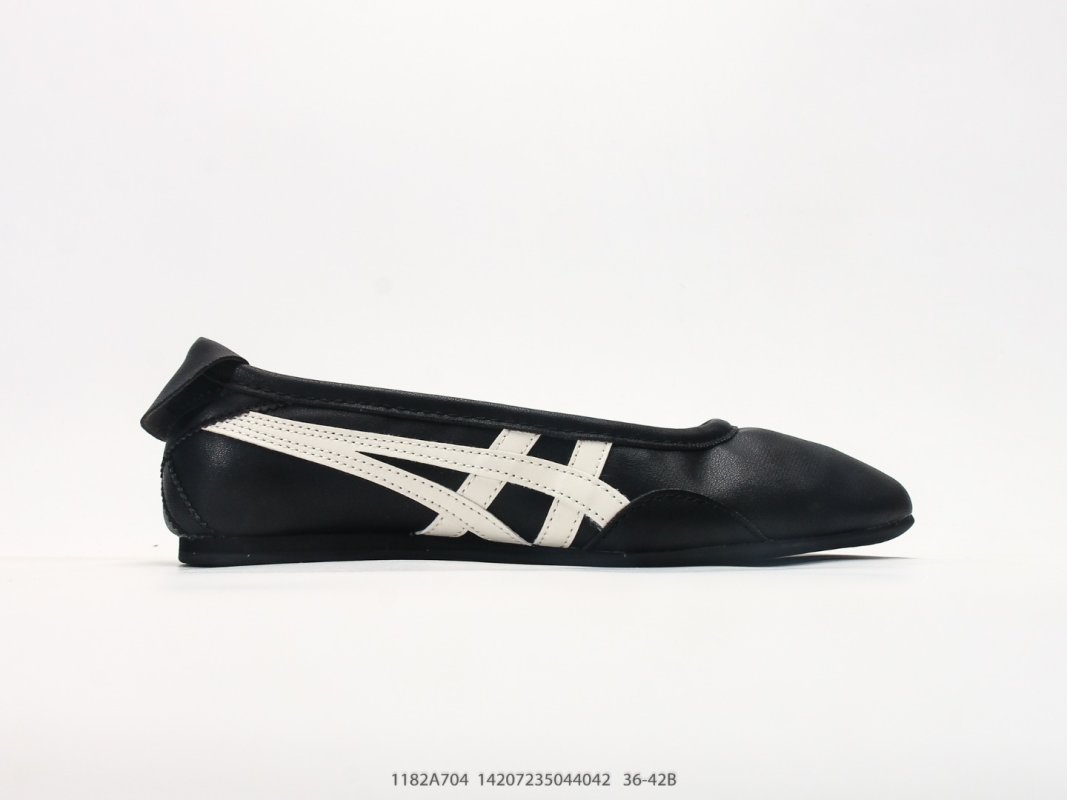 Onitsuka Tiger Gymnarina Ballet Flat Black Cream view