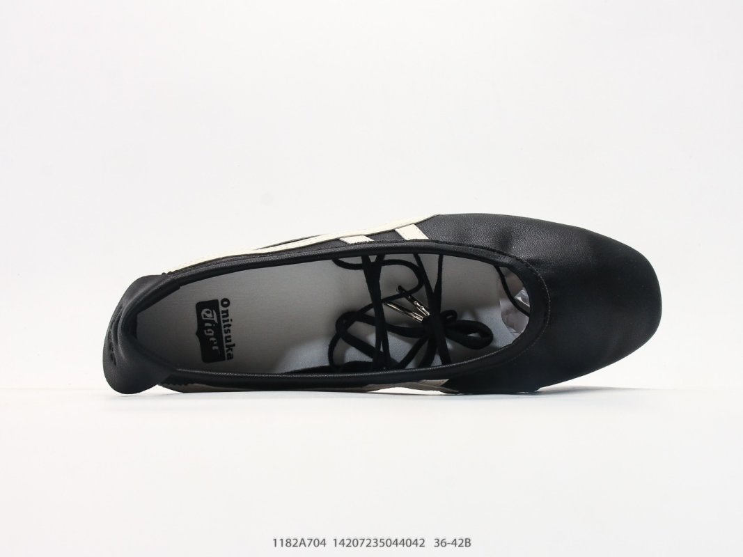 Onitsuka Tiger Gymnarina Ballet Flat Black Cream view