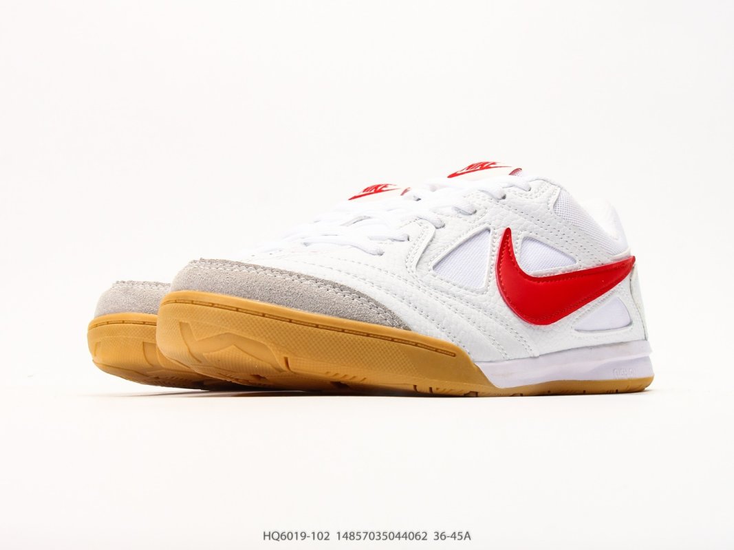Nike SB Gato Supreme White Red Gum IC Soccer Shoe view