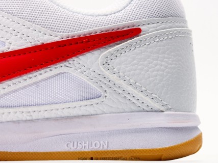 Nike SB Gato Supreme White Red Gum IC Soccer Shoe view 7