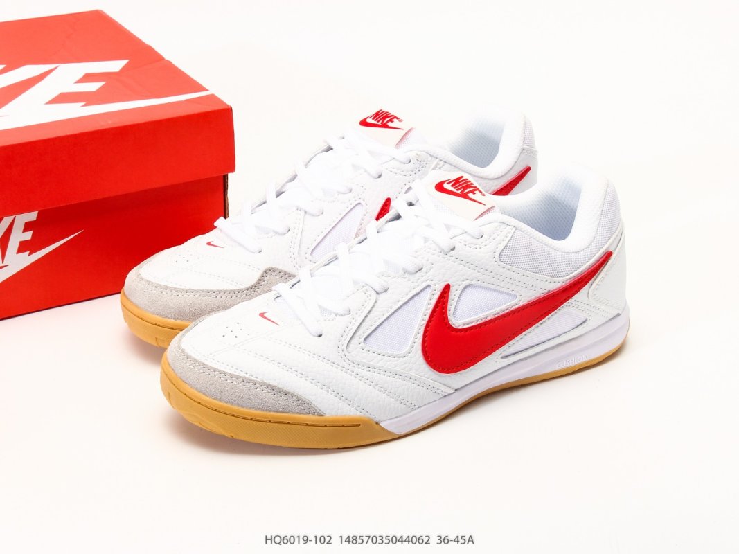 Nike SB Gato Supreme White Red Gum IC Soccer Shoe view