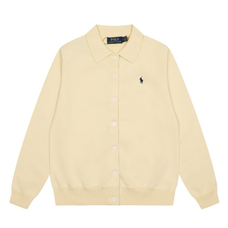 Ralph Lauren Cream Pima Cotton Knit Cardigan