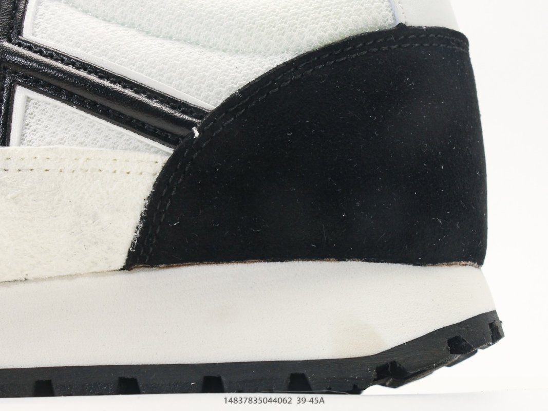 Armani Exchange AX Low Runner Black White Suede Nylon Sneaker view