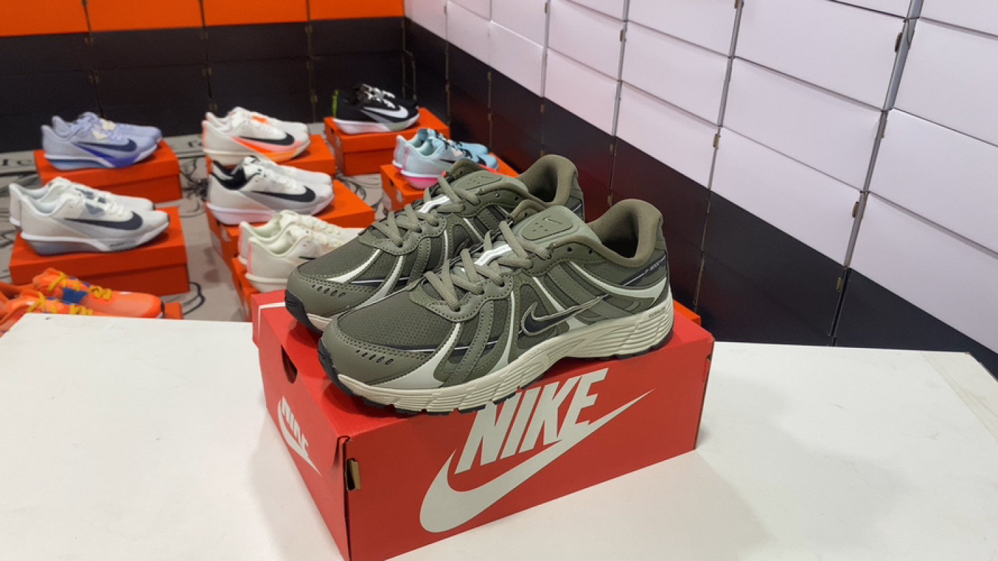 Nike P-6000 Olive Green Low-Top Retro Running Shoe