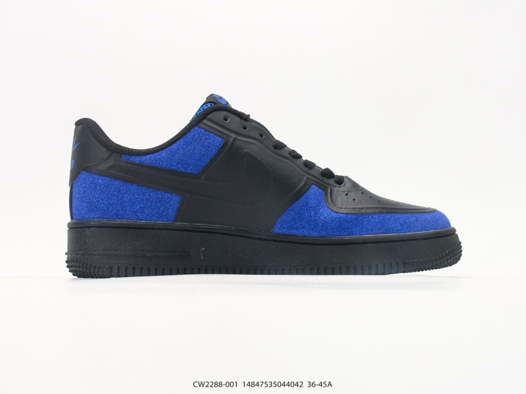 Nike Air Force 1 Low Black Royal Blue UA Replica view