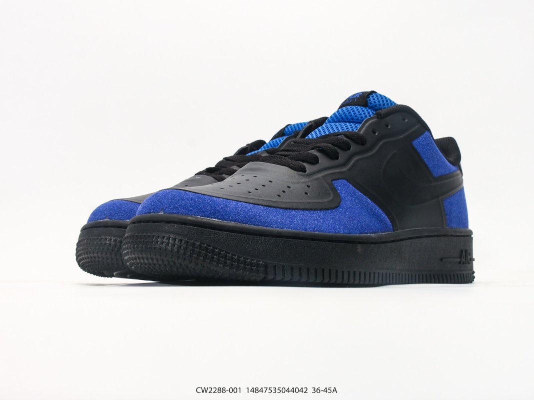 Nike Air Force 1 Low Black Royal Blue UA Replica view