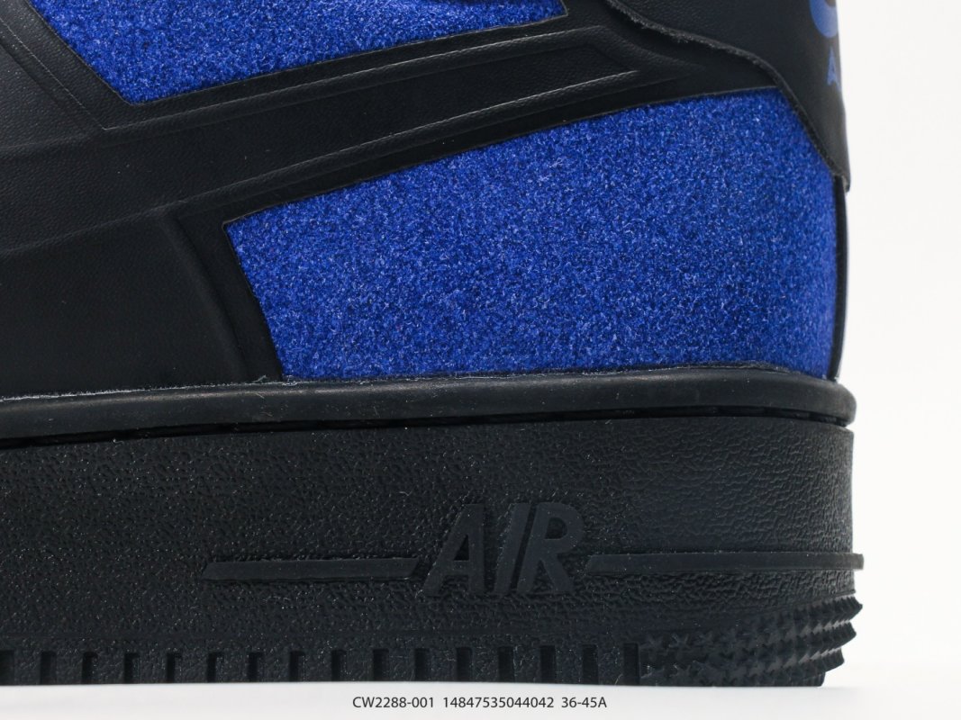 Nike Air Force 1 Low Black Royal Blue UA Replica view