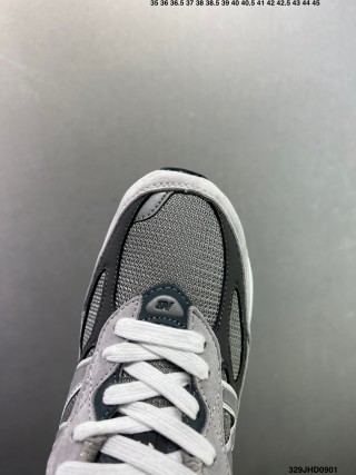 New Balance 990 V6 Grey Mesh Leather Retro Sneaker view 7