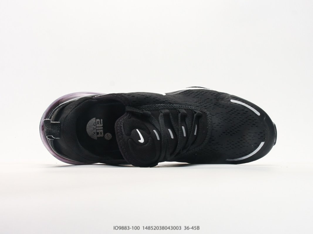 Nike Air Max 270 Flyknit Black White UA Replica view