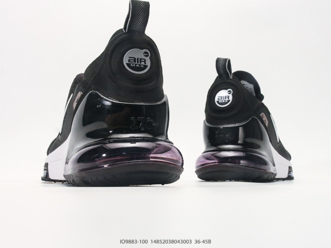 Nike Air Max 270 Flyknit Black White UA Replica view