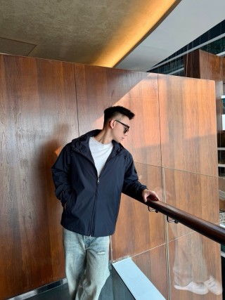 New Balance Navy Windbreaker Jacket view 4