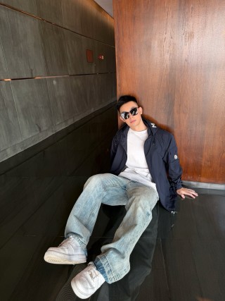 New Balance Navy Windbreaker Jacket view 7