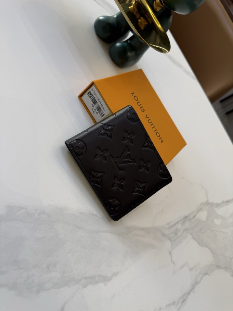 Louis Vuitton Monogram Black Leather Bifold Wallet