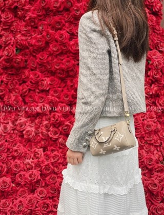 Louis Vuitton Monogram Tote Bag Brown Gold Hardware view 2