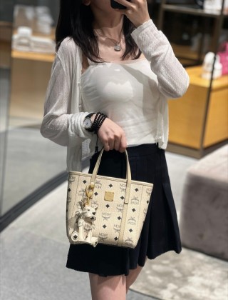 Louis Vuitton Monogram Tote Bag Brown Gold Hardware view 6