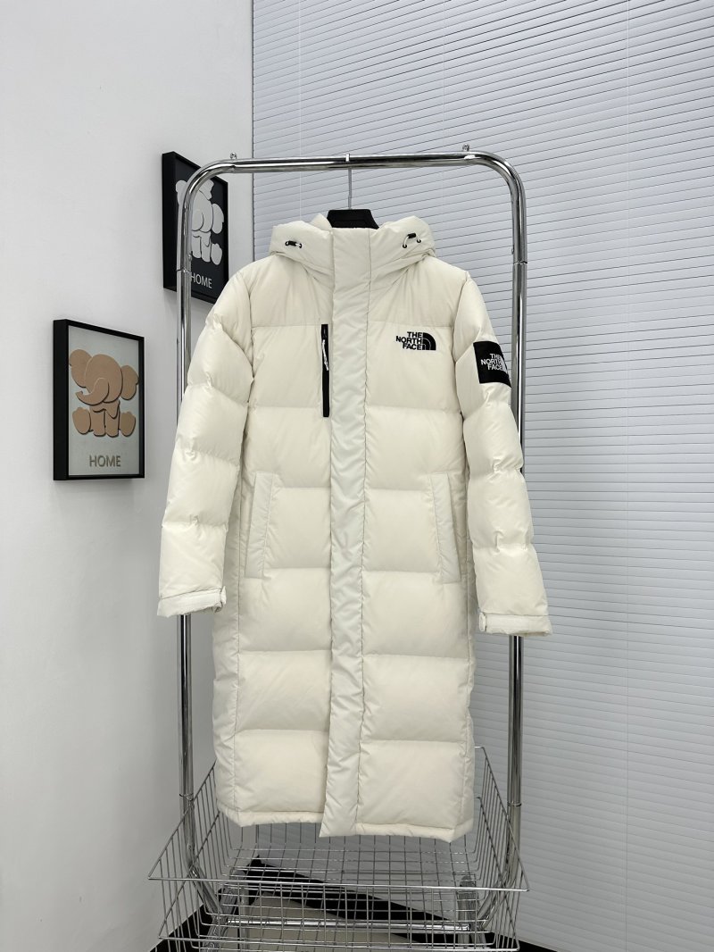 The North Face Nuptse Long Down Puffer Jacket Cream view