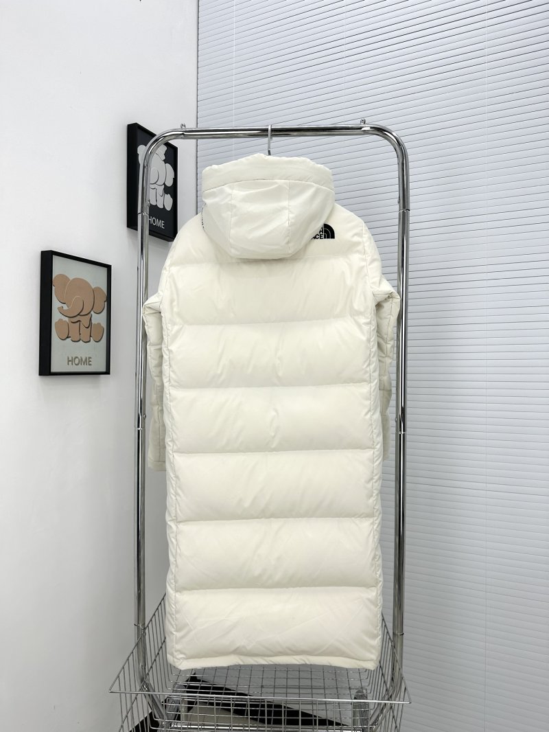 The North Face Nuptse Long Down Puffer Jacket Cream view