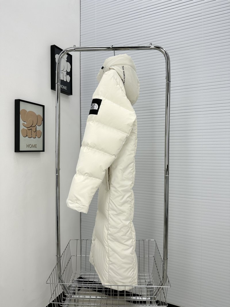 The North Face Nuptse Long Down Puffer Jacket Cream view