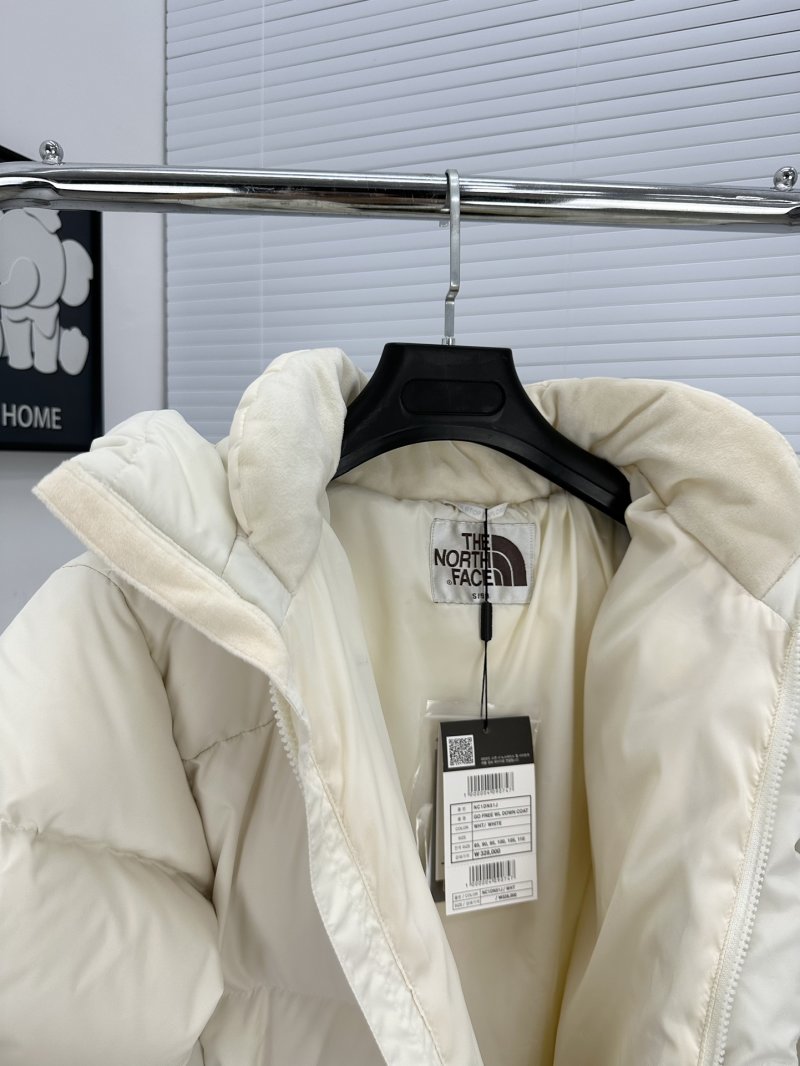 The North Face Nuptse Long Down Puffer Jacket Cream view
