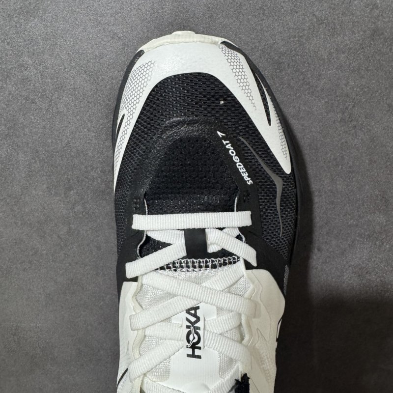 HOKA Speedgoat 7 Black White Low-Top Trail Running Shoe view