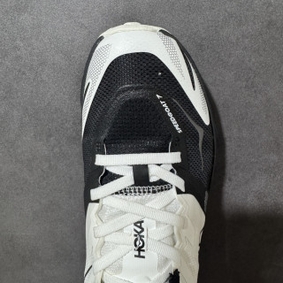 HOKA Speedgoat 7 Black White Low-Top Trail Running Shoe view 6