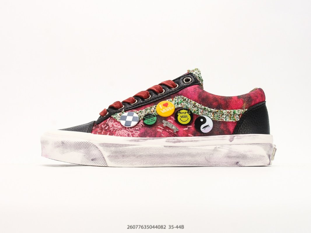 Vans Old Skool Orange Black Tapestry Patch UA Replica view