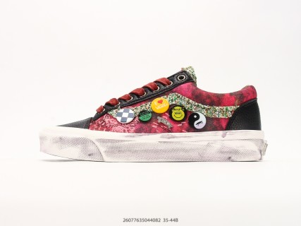 Vans Old Skool Orange Black Tapestry Patch UA Replica view 2