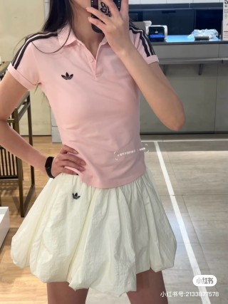 Adidas Women's Trefoil Polo Pink Cloud White