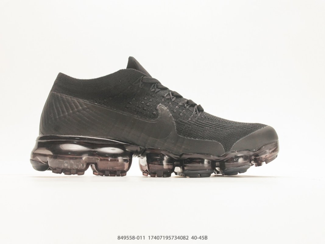 Nike Air VaporMax Flyknit Black UA Replica Sneaker view