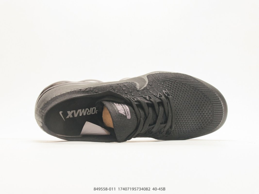 Nike Air VaporMax Flyknit Black UA Replica Sneaker view