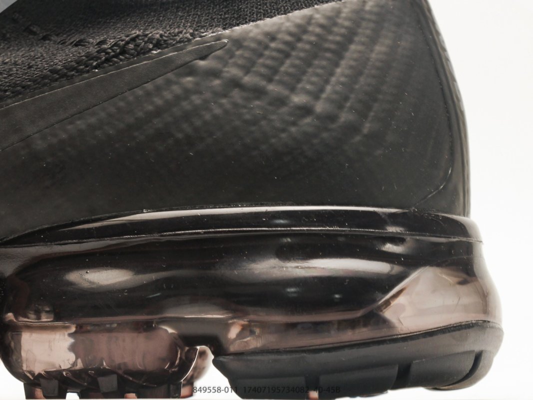 Nike Air VaporMax Flyknit Black UA Replica Sneaker view