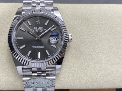 Rolex Datejust 41mm Black Dial Steel Watch UA Rep view 1