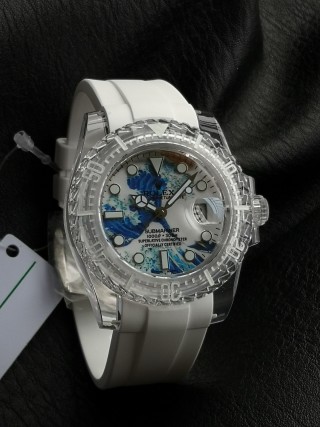 Rolex Submariner PhantomLab Sapphire Crystal Blue Dial White 40mm UA Rep view 2