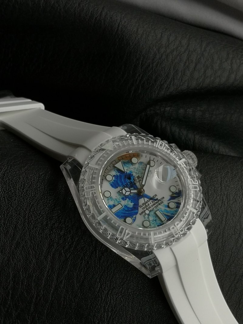 Rolex Submariner PhantomLab Sapphire Crystal Blue Dial White 40mm UA Rep view