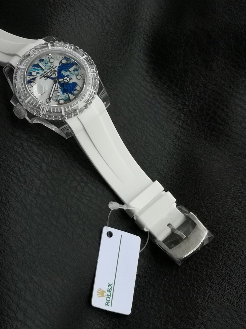 Rolex Submariner PhantomLab Sapphire Crystal Blue Dial White 40mm UA Rep view