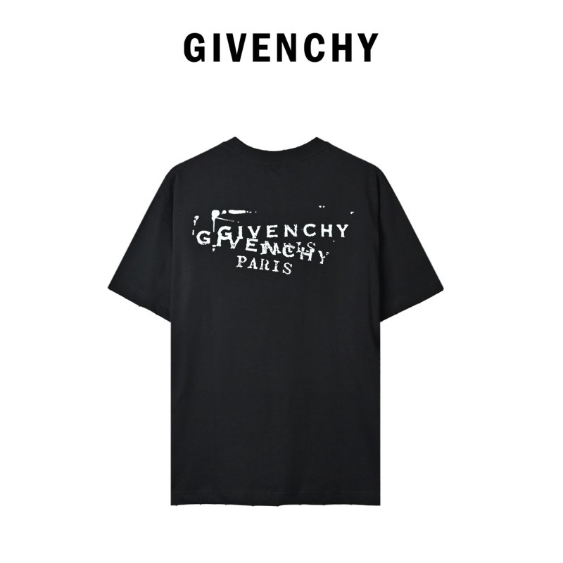 Givenchy Distressed Logo Print Black T-Shirt view
