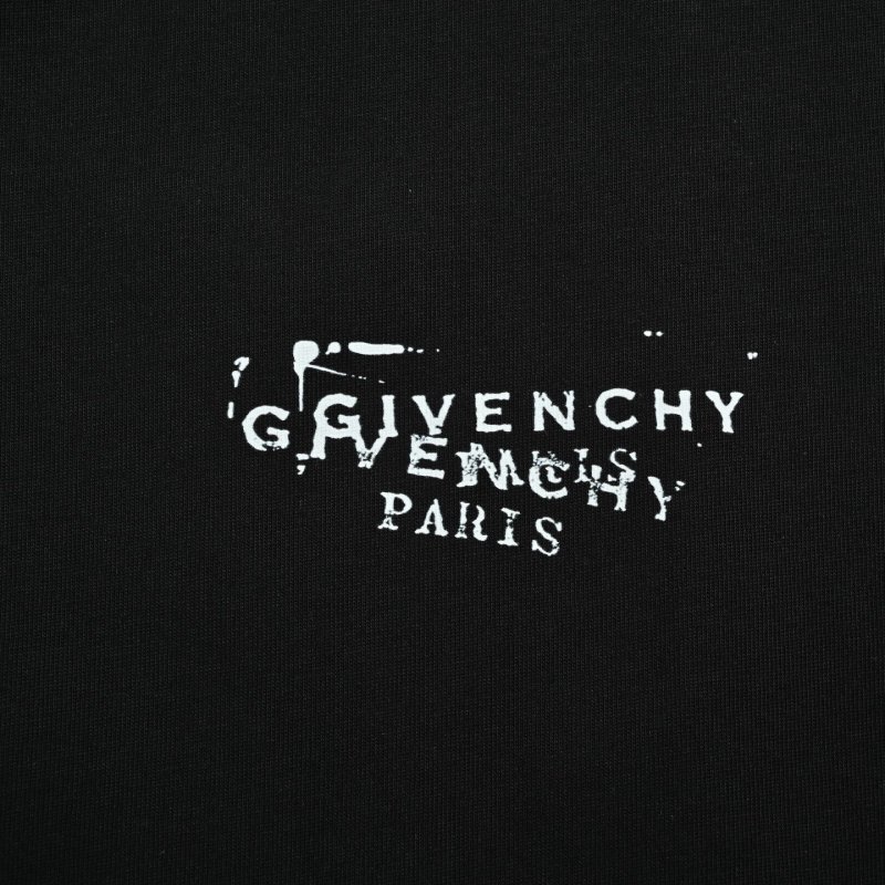 Givenchy Distressed Logo Print Black T-Shirt view