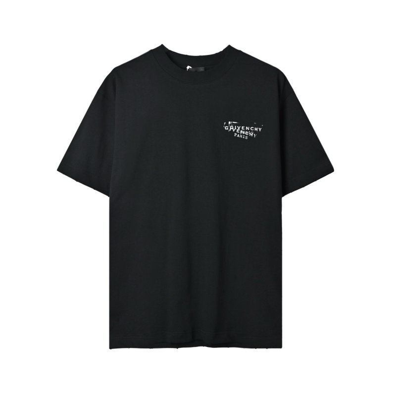 Givenchy Distressed Logo Print Black T-Shirt view