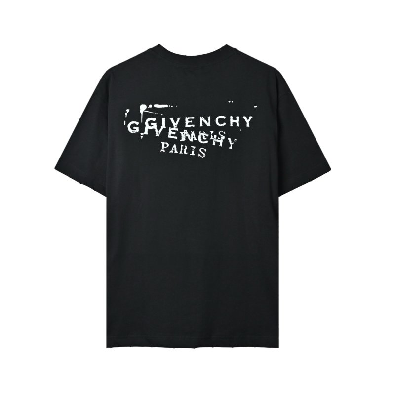 Givenchy Distressed Logo Print Black T-Shirt view
