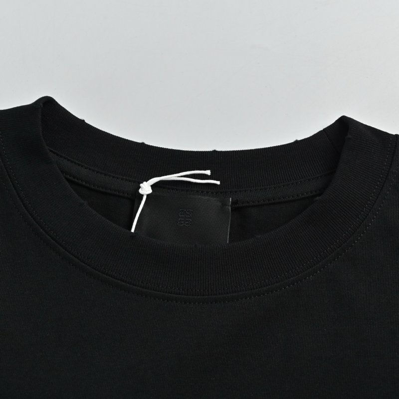 Givenchy Distressed Logo Print Black T-Shirt view