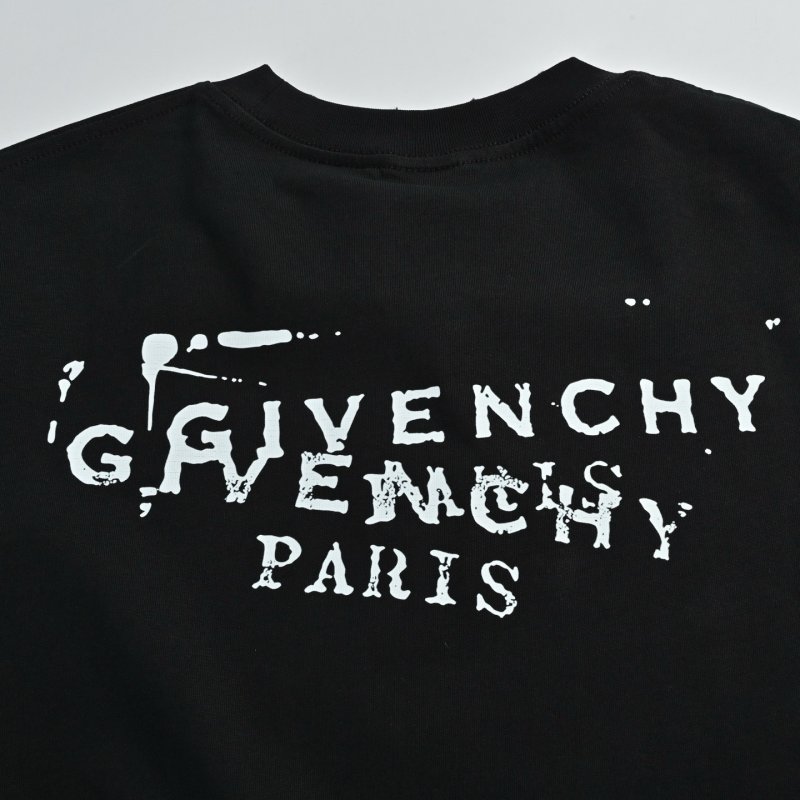 Givenchy Distressed Logo Print Black T-Shirt view