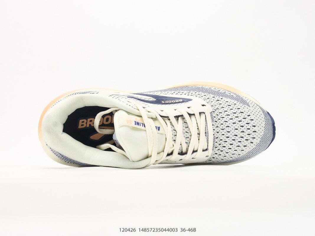 Brooks Adrenaline GTS 24 White Navy Running Shoe view