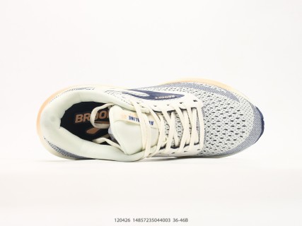 Brooks Adrenaline GTS 24 White Navy Running Shoe view 3